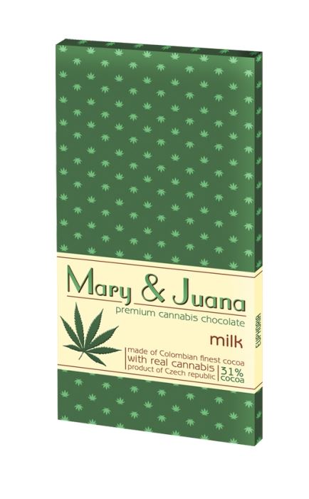 Euphoria Mary & Juana kannabiszos tejcsokoládé 80g
