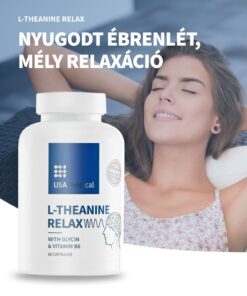 USA Medical RELAX kapszula AlphaWave® L-theanine-nel és glicinnel 60 db