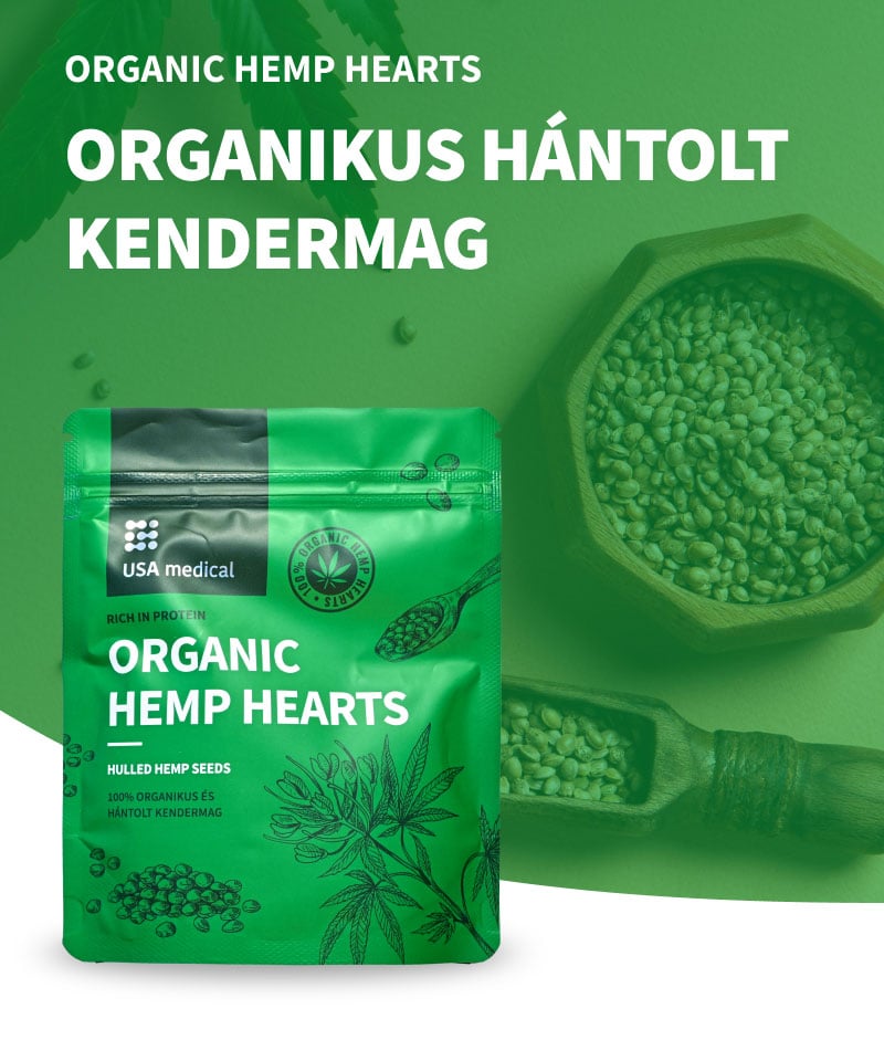 USA Medical Organikus hántolt kendermag 150 g