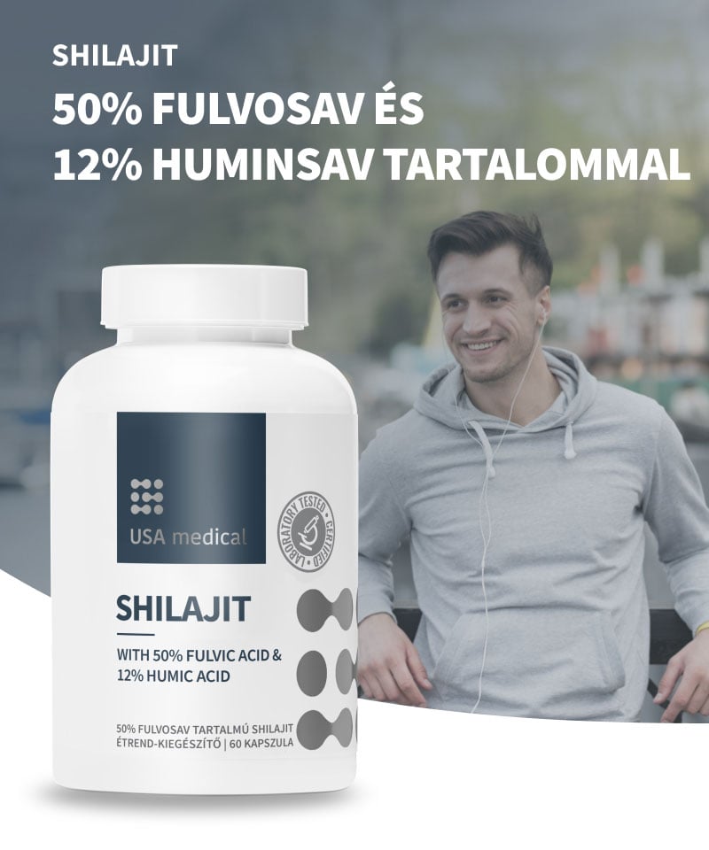 USA Medical Shilajit kapszula 50% fulvosav tartalommal 60 db