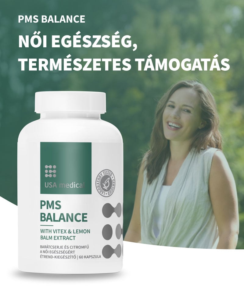 USA Medical PMS Balance barátcserjével és citromfűvel kapszula 60 db