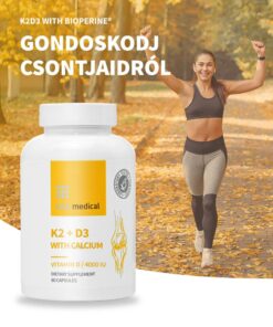 USA Medical K2+D3 kapszula kalciummal és C-vitaminnal 60 db